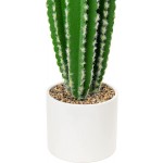 Simple Elements Faux Euphorbia Cactus with Ceramic Pot | Artificial Cactus Plant with Pot | Lightweight for Home Décor Event Décor Outdoor Décor Party Décor and Wedding Décor | 34 H x 6 W Pot