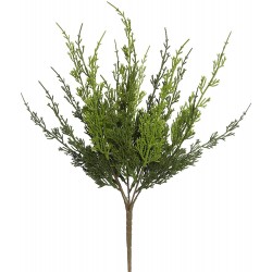 Vickerman Everyday 19" Artificial Green Monterey Cypress Bush 2 Pack Faux Indoor Plant Bush Greenery For Home Or Office Decor Maintenance Free