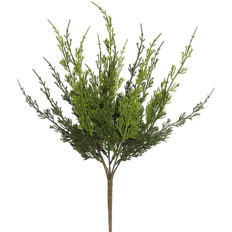Vickerman Everyday 19 Artificial Green Monterey Cypress Bush 2 Pack Faux Indoor Plant Bush Greenery For Home Or Office Decor Maintenance Free