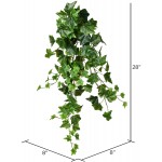 Vickerman Everyday 28 Artificial Green Ivy Hanging Bush 2 Pack Faux Indoor Hanging Plant Bush Greenery For Home Or Office Decor Maintenance Free