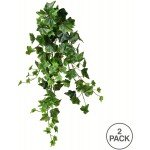 Vickerman Everyday 28 Artificial Green Ivy Hanging Bush 2 Pack Faux Indoor Hanging Plant Bush Greenery For Home Or Office Decor Maintenance Free