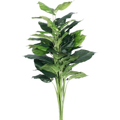 Vickerman Everyday 36" Artificial Green Pothos Plant in a Black Plastic Pot Lifelike Home Office Decor Potted Indoor Faux Plant Maintenance Free