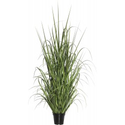 Vickerman Everyday 48" Artificial Potted Green Ryegrass With Black Plastic Pot Faux Grass Plant Decor Home Or Office Indoor Greenery Accent Maintenance Free