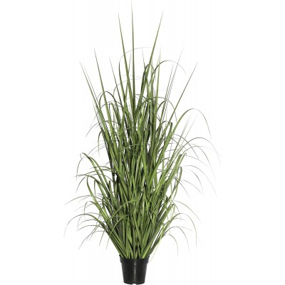 Vickerman Everyday 48" Artificial Potted Green Ryegrass With Black Plastic Pot Faux Grass Plant Decor Home Or Office Indoor Greenery Accent Maintenance Free