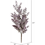 Vickerman Everyday Artificial Burgundy Eucalyptus Bush 20 Inch Long 2 Pack UV Resistant Home Or Event Centerpiece Decor For Indoor Outdoor Use