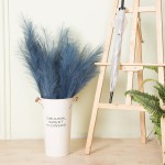 ZIFTY 7-Pcs 38 3.1FT Faux Pampas Grass Large Tall Fluffy Artificial Fake Flower Boho Decor Bulrush Reed Grass for Vase Filler Farmhouse Home Wedding Decor Blue