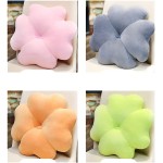 3D Four-Leaf Clover Throw Pillow Plush Seating Cushion Home Decoration Cute Room Decor for Girls Teens Tweens & Toddlers Plush Pillow for Reading and Afternoon nap Green