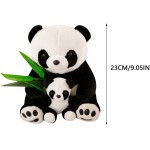 97Sanpang Plush Toy for Kids and Aldult Bamboo Leaf Mother and Child Panda Pillow Plush Toy Accompany Plush Waist Cushion Birthday Gift for Boys Girls Home Decor Sleep Sofa Bed Bedroom