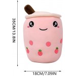 97Sanpang Plush Toy for Kids Snuggly Stuffed Strawberry Pineapple Grape Bubble Tea Plush Toy Birthday Gift for Boys Girls Friends Home Decor Sleep Pillow Family Bed Christmas