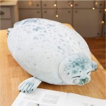 ARELUX 17.6inch Soft Seal Plushie Pillow Chubby Blob Seal Hugging Pillow,Cute Stuffed Animal Plush Pillow Toy Kawaii Room Decor for Kids Boys Girls