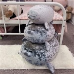 ARELUX 17.6inch Soft Seal Plushie Pillow Chubby Blob Seal Hugging Pillow,Cute Stuffed Animal Plush Pillow Toy Kawaii Room Decor for Kids Boys Girls