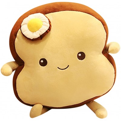 Bread Shape Plush Hugging Pillow Funny Toast Sliced Bread Pillow Soft Toast Food Sofa Cushion for Home Decor Plush Toy Gifts for Kids Birthday Christmas