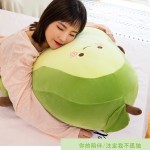 Cute Avocado Stuffed Plush Soft Hugging Pillow Toy Lovely Fruit Plush Toy Doll Green Avocado Throw Pillows for Children Gifts Plushie Cushion for Kids Home Bedroom Decoration 35.5inch Long Avocado