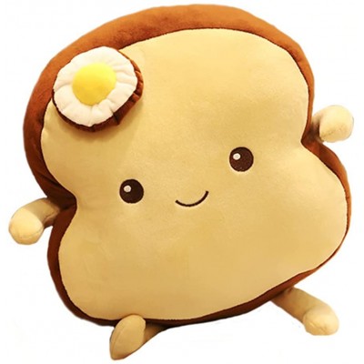 Cute Toast Plush Toy Funny Food Plush Toy Pillows Soft Sliced Bread Pillow Stuffed Lumbar Back Cushion Cuddly Hugging Pillow Gifts for Home Decor Birthday