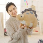 DQzswlkjfafafa Animal Pillow Pterosaur Triceratops Saber-Toothed Dragon Home Decor Dinosaurs Plush Toy Stuffed Doll Sleeping Pillow Dino ToyBlue