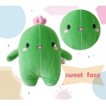 Fashioaera Cute Cactus Plush Toy Stuffed Hugging Pillow with Smile Face Gifts for Kids Girls and Boys Home Decor