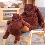 Giant Simulation Bear Toy Plush Toy Soft Stuffed Animal Doll Pillow for Valentine's Home Decor Home Decor Birthday Gift 100CM 39.4IN