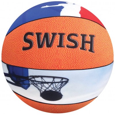 iscream Game On! 'Swish' Photoreal Basketball Shaped 13" Microbead Accent Pillow