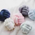 Knot Pillow Ball Round Cushion Decoration Knotted Throw Pillow Home Floor Cushion Stuffed Plush Knot Ball Pillow Car Sofa Lumbar Cushion Decor Kids Toy