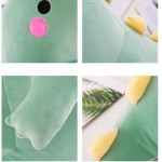 LAFU Dinosaur Stuffed Pillow Giant Plush Animal Doll Birthday for Kids Gift Home Decor25CM,Green