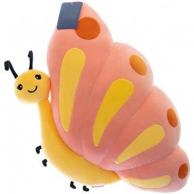 Lifelike Butterfly Plush Large Insect Animals Body Pillow Stuffed Monarch Butterfly Plushie Cushion Decor Home Bed Living Room Car Chair Gift 19.6''Pink Blue