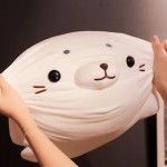 Lovely Seal Plush Toys Soft Stuffed Animal Doll Kawaii White Seal Pillow Home Decor Christmas Birthday Gift for Kids 50cm