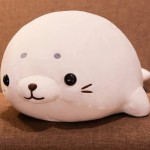 Lovely Seal Plush Toys Soft Stuffed Animal Doll Kawaii White Seal Pillow Home Decor Christmas Birthday Gift for Kids 50cm