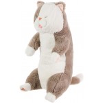MINISO Stuffed Animals 17.7 Plush Toy Soft Cat Plushies Pillow Kitten Plush Doll Suits for Adults Kids Birthday Christmas Home Decor Grey