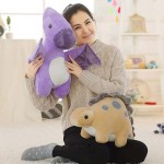 OKMN Dino Toy Doll Pillow Plush Dinosaurs 11'' Long Great Gift Stuffed Animal Assortment Great Set for Kid Home DecorGreen
