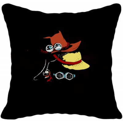 One Piece Hot Anime Luffy Pirate Throw Pillow Short Plush Cushion Anime One Piece Figure Plush Pillow Stuffed Toy for Home Sofa Decor Pillow Core Included