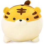 Onsoyours Super Soft Tiger Plush Toy Fluffy Chubby Tiger Stuffed Animal Adorable Plush Tiger for Cuddle Pillow or Home Decor Yellow 19''