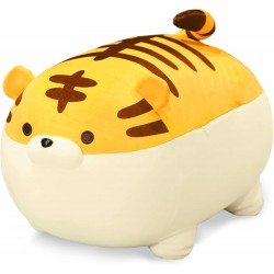 Onsoyours Super Soft Tiger Plush Toy Fluffy Chubby Tiger Stuffed Animal Adorable Plush Tiger for Cuddle Pillow or Home Decor Yellow 19''
