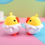 Plush Doll Doll Toy Eggshell Chicken Shape Plush Toy PP Cotton Cartoon Stuffed Throw Pillow for Home Decor