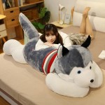 QXXKJDS 120cm Dog Plush Toy Soft Stuffed Husky Long Pillow Cartoon Animal Sleeping Pillow Cushion Home Decor Gift Color : Natural Size : 100cm