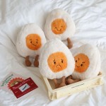 RECTI Cute Boiled Egg Plush Toys Creative Egg Stuffed Toys Soft Different Emotions Plush Pillow Doll for Home Decor Kids Gift03