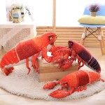Simulation Big Lobster Pillow Simulation Big Crab Pillow Soft Throw Pillow Animal Stuffed Doll Home Decor Birthday Gift