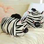 SSxgslbh Soft Plush Fat Tiger Toy Pattern Pillow Striped Pig Plush Pillow Cushion Home Decor Birthday Gift Color : Black Height : 45cm
