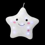 Twinkle Star Glowing LED Night Light Plush Pillows Stuffed for Home Decor White