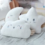 WAIUYIA Cute Star Moon Cloud Pillow Cushion,Creative Dream Plush Pillow Stuffed Toy with Angel Wings,Bedside Sofa Sleeping Pillow Home Decor Plush Toy for Birthday Valentines Day Gifts Cloud