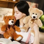 XIAOXINXIN Simulation Bear Plush Toy Stuffed Soft Plush Animal Fluffy Cute Bear Doll,Ideal Home Decor Soft Cute Creative Bear Plush Pillow Room Decor 14''d