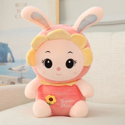 YAWAN Home Decor Stuffed Animal Children Gift Holiday Super Soft Pillow Sunflower Rabbit Doll Stuffed Toys Plush Toys50cm,Pink