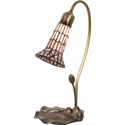 16" High Pink Pond Lily 1 Light Accent Lamp