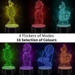 3D Illusion Game Series Night Light-4 Patterns 16 Colors Change Decor Lamp with Remote Control&Smart Touch,Christmas and Birthday Gifts for Kids Boys Game Fans