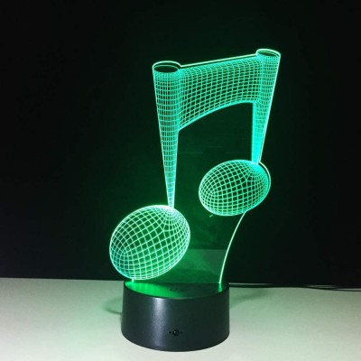 3D Lamp Desk Ephvan 3D Music Visualization 7 Colors Change Optical Illusion Led Touch Sensor Lamp Atmosphere Bedside Lamp for Home Décor,Children Friend Gift