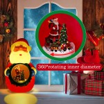 Christmas Night Light with The Inside Rotating Design USB & Battery Operated Santa Claus Table Lamp with Music for Table Bedroom Holiday Celebration Christmas Decoration.
