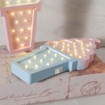 Ice cream Valentine Romance Atmosphere Light Party Wedding Birthday Party Decoration Kids' Room Battery Operated LED Night Lights Pink and Blue