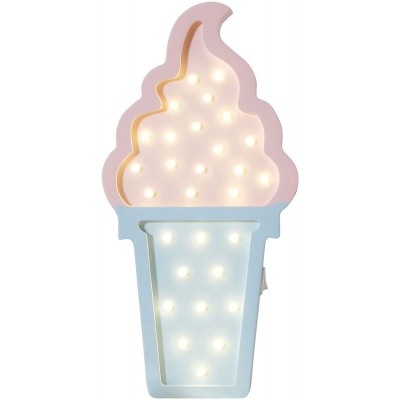 Ice cream Valentine Romance Atmosphere Light  Party Wedding Birthday Party Decoration Kids' Room Battery Operated LED Night Lights Pink and Blue
