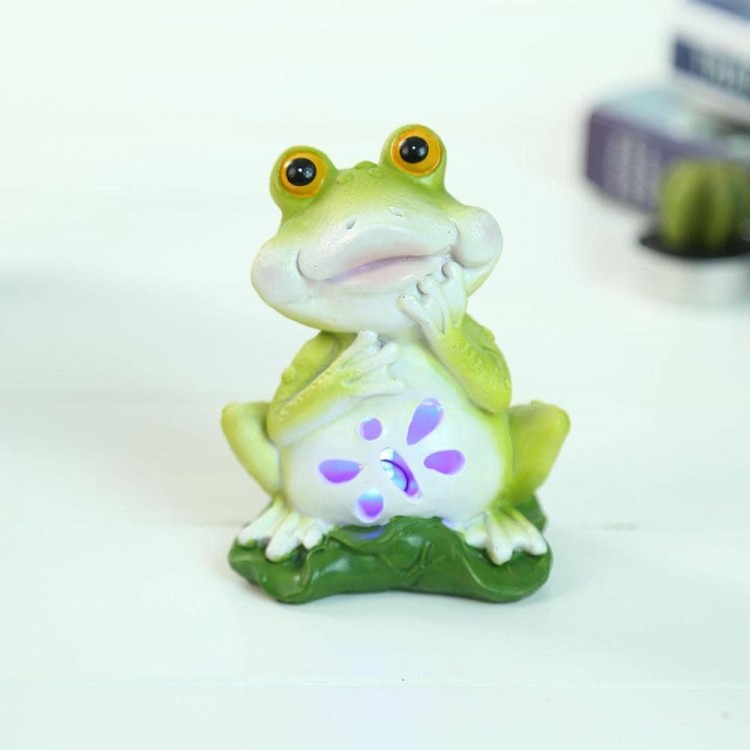 LTFQY Home Cartoon with Lights Glowing Animal Dog Ornaments Zodiac Cute pet Night Light Children Birthday Wedding Gift-Frog