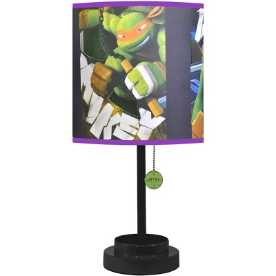 Nickelodeon TMNT Table Lamp with Die Cut Lamp Shade with CFL Bulb