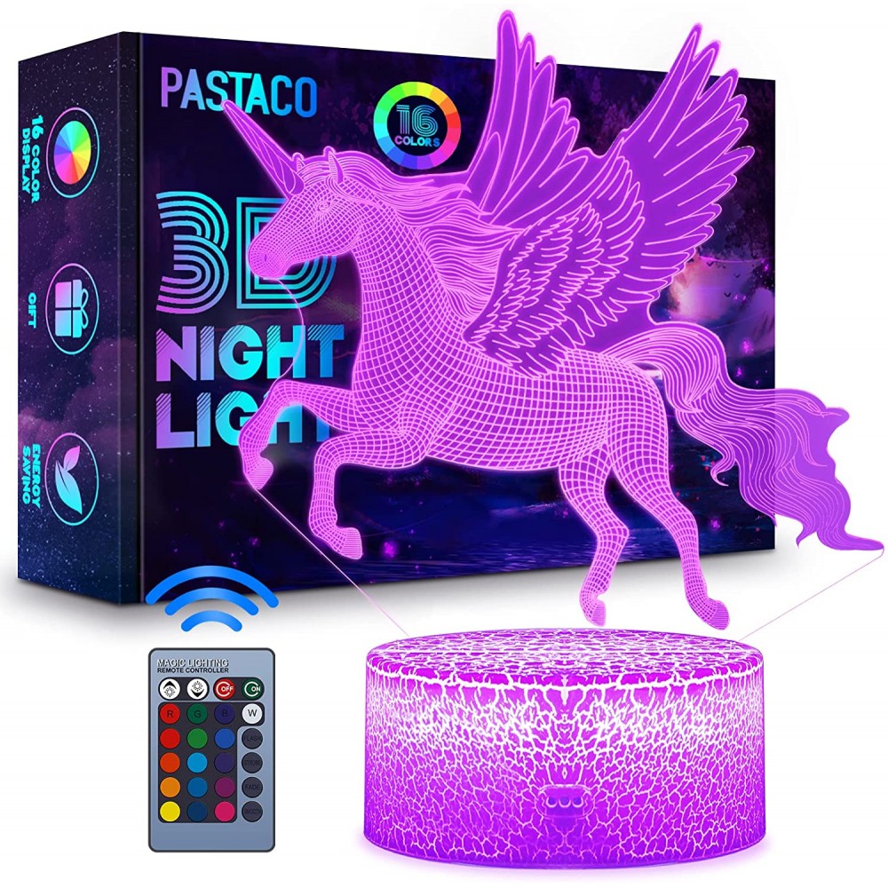 Unicorns Gifts for Girls Unicorn Night Lights for Girls Room 16 Colors Changing & Dimmable LED Bedside Lamp for Girls Bedroom with Remote Touch Unicorn Toys for Kids Birthday Christmas Unicorn